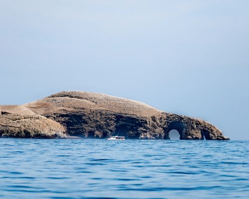 Ballestas Islands as seen from the boat in Paracas