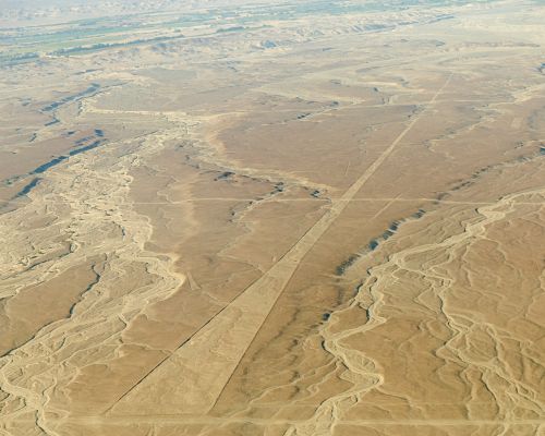 Spot the geometric Triangles in the vast Nazca desert.