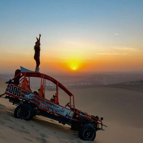 Sunset at the Huacachina Desert.