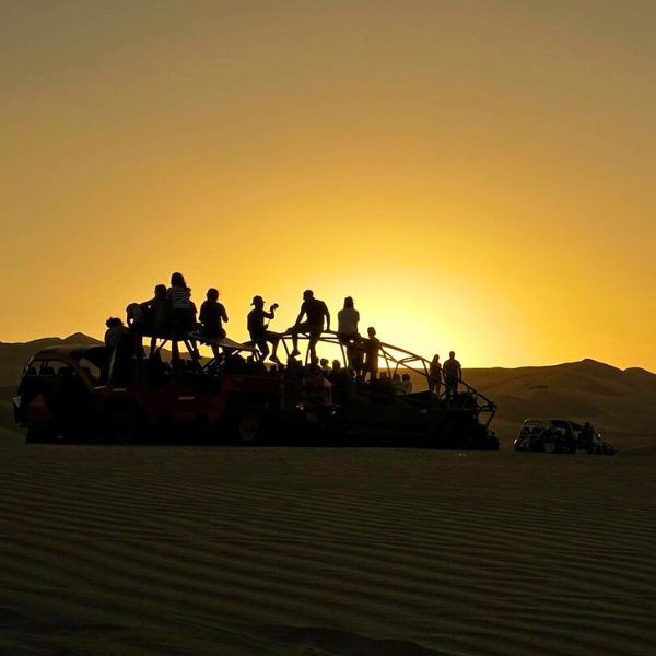 Sunset tour at the Huacachina Oasis.