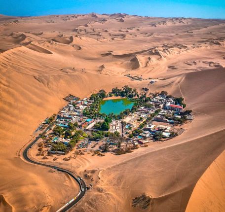 Flight over Huacachina Desert.