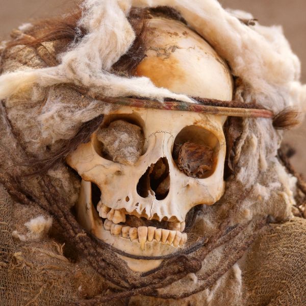Ancient remains from Chauchilla Cemetery in Nazca.
