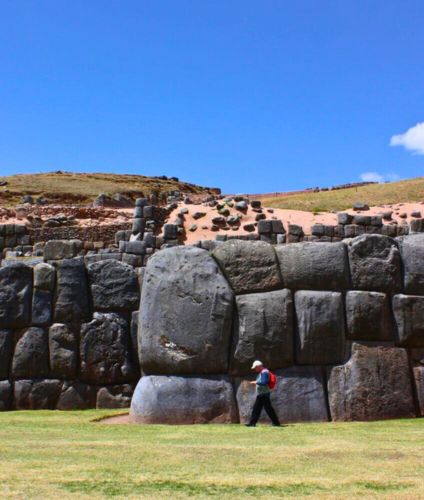 Exploring the ruins of Sacsayhuaman in Cusco.
