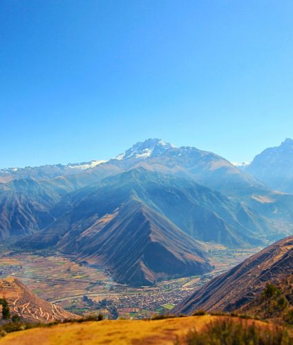 Amazing view of the Sacred Valley of the Incas.