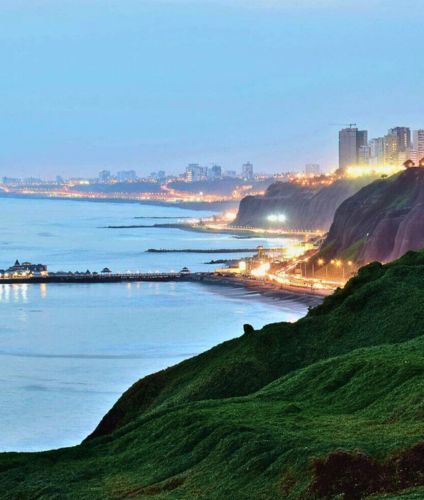 Coast of Barranco District in Lima.