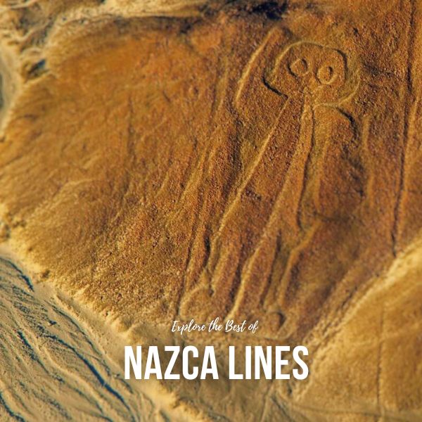 Flight over the Nazca Lines desert.