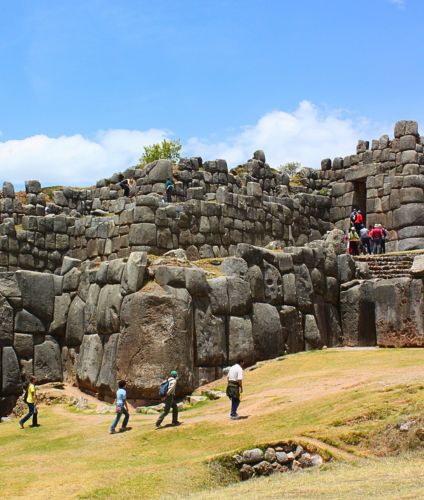 Visiting the Ruins of Sacsayhuaman.