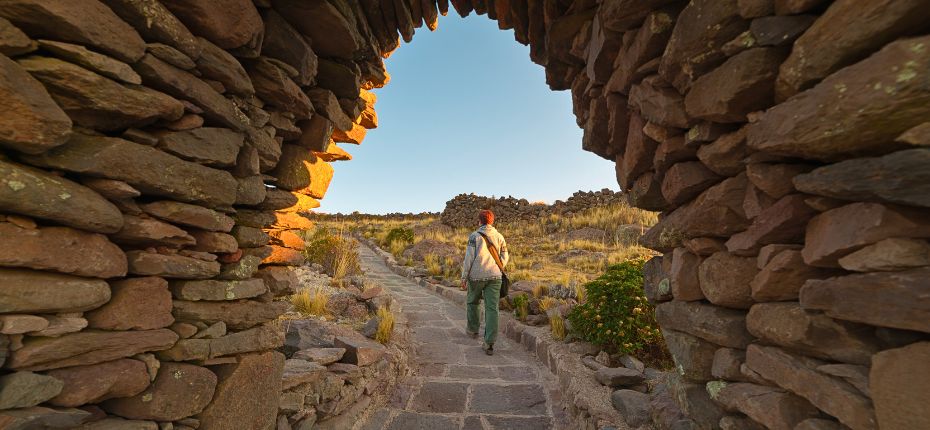 Visiting the Amantani Island in Lake Titicaca.