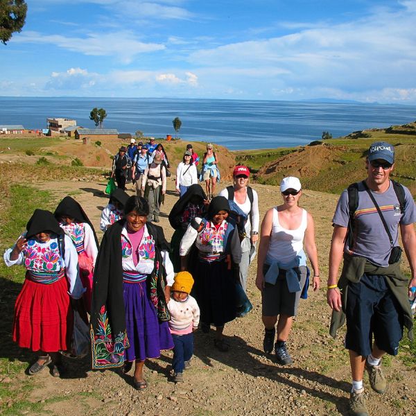 Visiting the Amantani Island.
