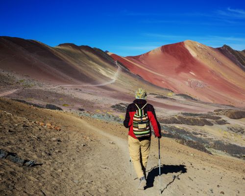 Explore Peru's Rainbow Mountain on a scenic day hike.