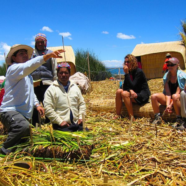 Guided tour to Uros Floating Islands.