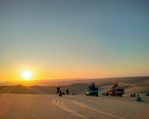 Enjoy sandboarding and a dune buggy ride in Huacachina.