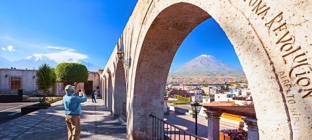Visit to the Mirador of Yanahuara in Arequipa.