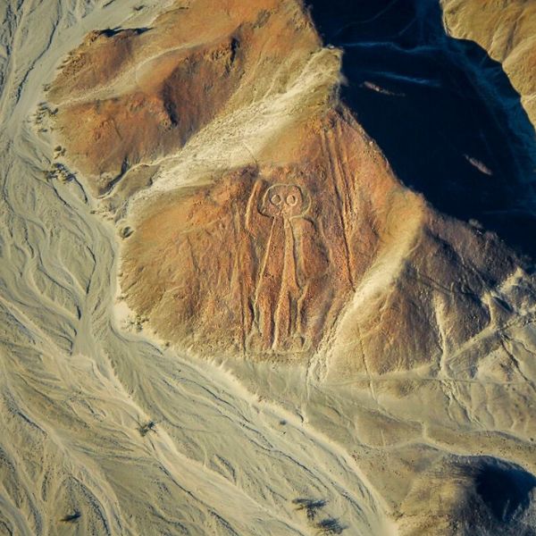 Astronaut geoglyph among the Nazca Lines